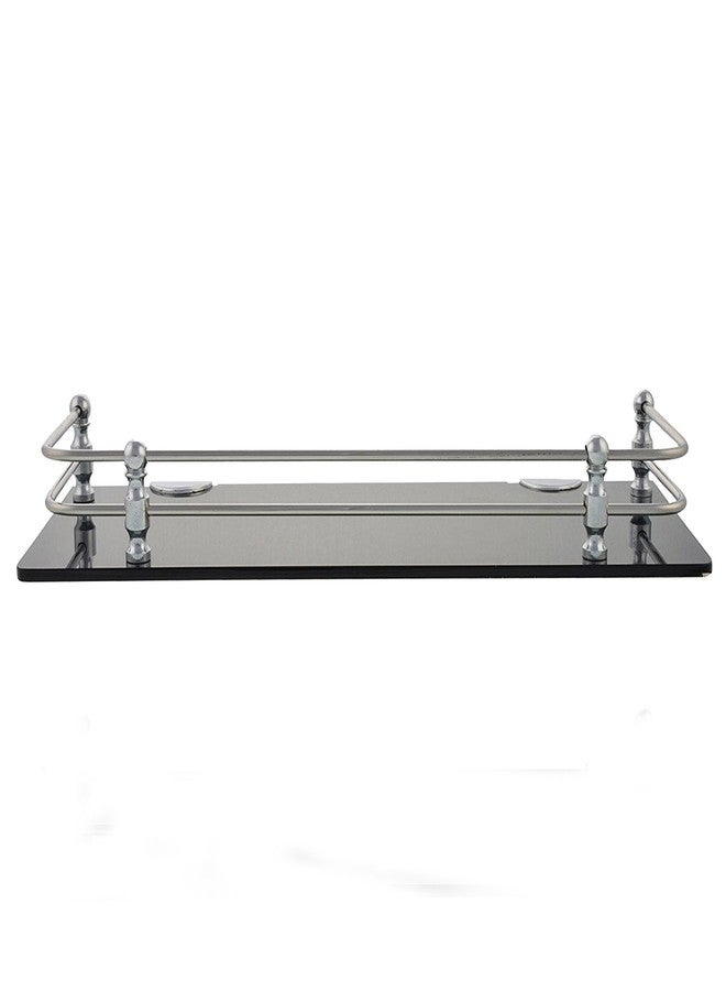 Spiry 12x6 Inch Acrylic Wall Mount Bathroom Shelf(Pack of 2,Smok) - Image 2